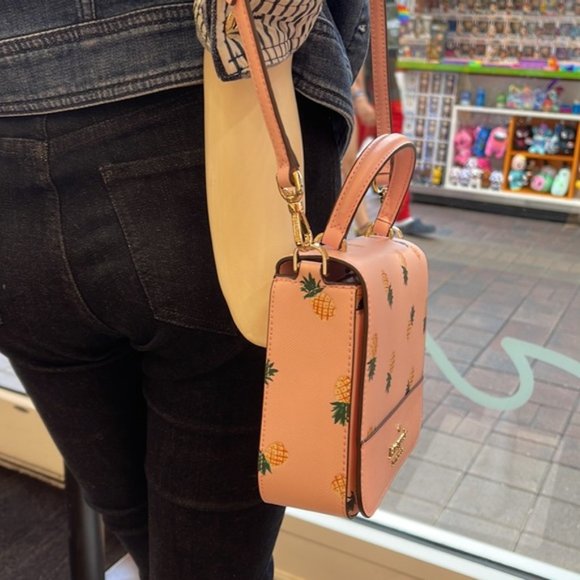 Kate Spade Staci Square Pineapple Crossbody Pink Multi - Picture 9 of 16